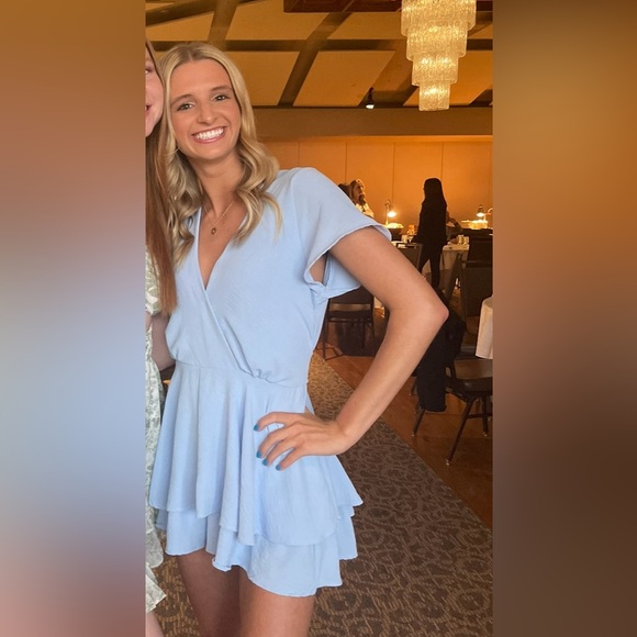 Altar'd State Light Blue Mini Dress - Picture 2 of 6